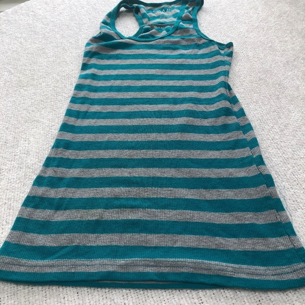 SWS  sleeveless tshirt size med, blue and grey. New or like new